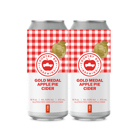 Country Boy Brewing Apple Pie Hard Cider, 4 Pack, 16 fl oz cans