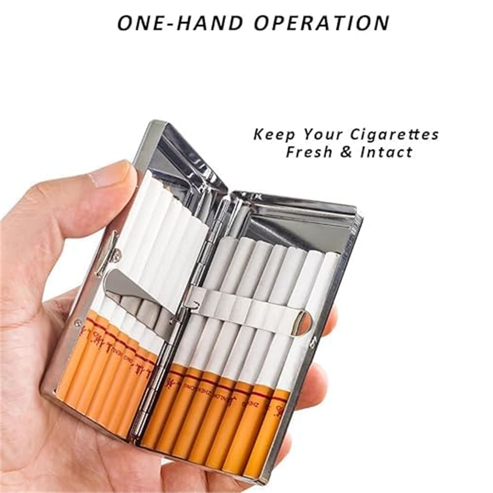 10pcs Sublimation Blank Metal Cigarette Case DIY Print Portable Double Sided Spring Clip Holder Box