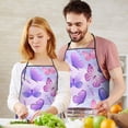 thumbnail image 5 of Purple Butterfly Lavender Pattern Apron-Garden Aprons for Women with Pockets-Cotton Linen Waterproof Kitchen Cooking Gardening Aprons Adjustable for Kitchen,Cooking,BBQ and Salon 33x27 Inch, 5 of 7