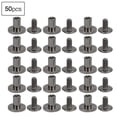 thumbnail image 1 of Cergrey Rivet Kit,Flat Head Rivet,50 Set 8mm Pure Copper Flat Head Rivets Leather Strap Screws Kit For Notebook Binding, 1 of 8