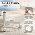 thumbnail image 5 of CELTOSS Home Office Desk Chair, Cute Teddy Fabric Swivel Vanity Stool, Mid Back Adjustable Armless Task Chair with Wheels, Blue, 5 of 11
