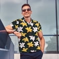thumbnail image 5 of Daiia Lilies Flowers Pattern Men’s Polo Shirts,Solid Deck Shirt,Classic Fit, Breathable Cotton Polo for Casual and Sport Wear-X-Large, 5 of 7