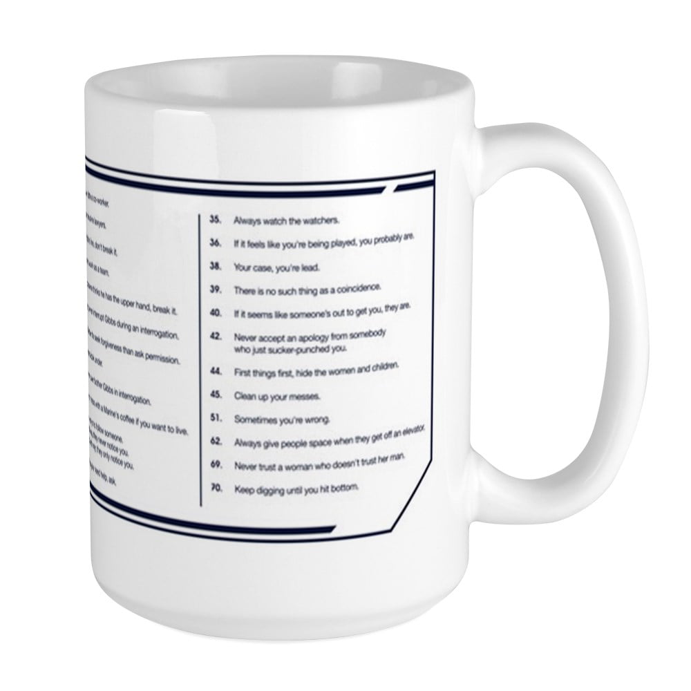 NCIS Gibbs' Rules Coffee Mug Funny Birthday Ceramic Coffee Mug Gift Men Women 