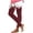D916006-Wine, variant on Yufatyle Snowflake Print Hight Waisted Leggings for Women Ankle Length Yoga Pants Soft Stretch Workout Tights, Purple L