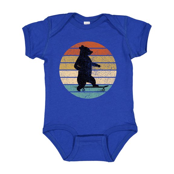 Inktastic Skateboard Bear Retro Sunset Boys or Girls Baby Bodysuit