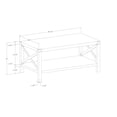 thumbnail image 2 of Manor Park Rustic Modern Farmhouse Coffee Table - Multiple Finishes, 2 of 6