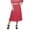 Barn Red, variant on Moomaya Solid Skirts For Women Knee Length Cotton Flared Girls Skirt Clothing