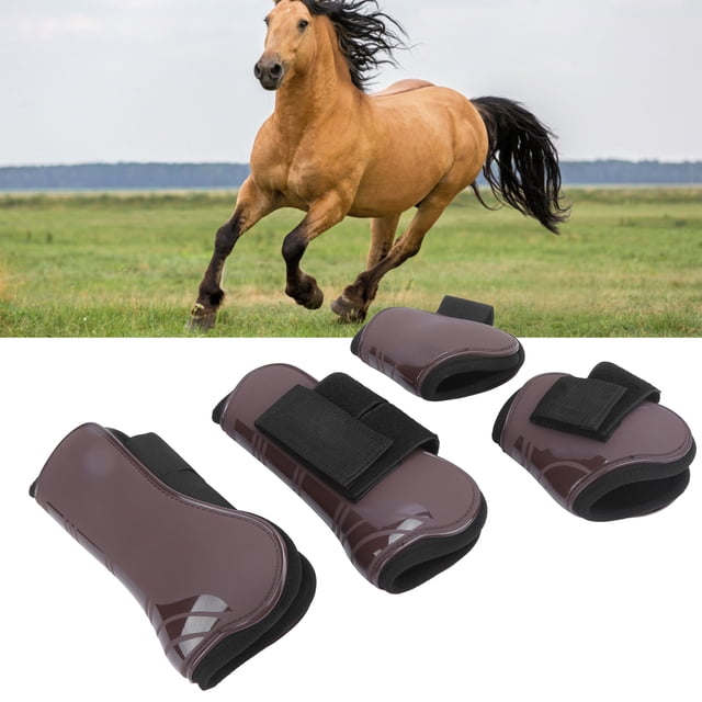 Horse Leg Protector,Adjustable Tendon Boots with Elastic Straps, Nylon Hook for Horse Leg Protection