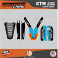 thumbnail image 2 of Kalair GFX Graphics Kit for Ktm SX85 SX105 (2003-2005) Orange-crew Series, 2 of 5
