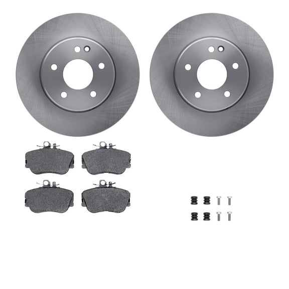 Dynamic Friction Company Front Brake Rotors with 5000 Advanced Brake Pads includes Hardware 6512-63118