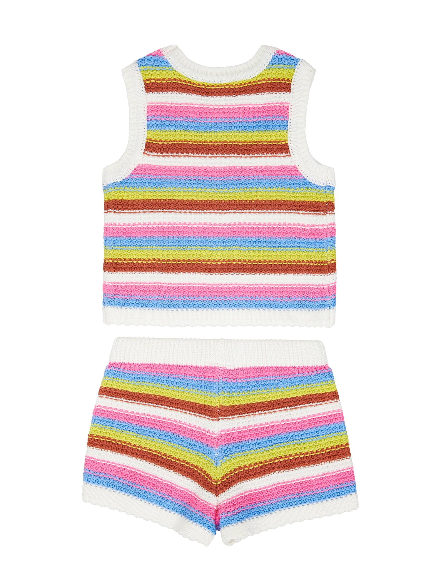 Wonder Nation Toddler Girl Crochet Tank and Short Set, Sizes 12M-5T