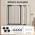 thumbnail image 5 of GIANNA Easy WalkThru Safety Gate for Doorways and Stairways, Fits 29.1 - 38.5 Inch Openings, With Auto-Close/Hold-Open Features, 30-inch Tall, Graphite, 5 of 6