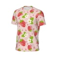 thumbnail image 6 of Wukai Strawberry Floral Print Men's Short-Sleeved Mesh T-Shirt,Quick-Dry Short Sleeve Workout T-Shirt-Medium, 6 of 8