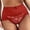 Red, variant on HUPOM Satin Panties Underwear For Women In Clothing High Waist Sleepwear Tie Seamless Waistband Black XL