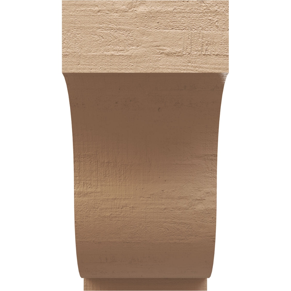 7"W x 14"D x 14"H Classic Van Buren Rough Cedar Woodgrain TimberThane Corbel, Primed Tan
