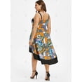 thumbnail image 4 of Más el tamaño de mangas Alto Bajo el vestido floral Imprimir Rosegal Vestidos casuales de talla grande, 4 of 5