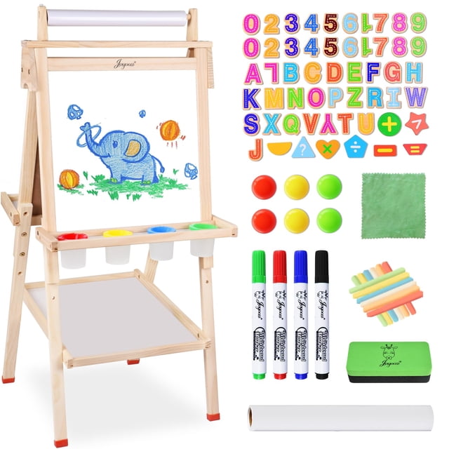 Art Easel Joyooss para niños con pizarra blanca magnética y pizarra