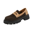 thumbnail image 4 of YOUYEDIAN Loafers for Women Versatile Round Toe Block Heel Slip On Comfy Flats Fashion Walking Shoes, 4 of 5