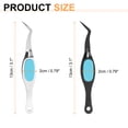 thumbnail image 2 of Uxcell 2 Pcs Craft Tweezers Crossing Lock Curved Stainless Steel Tweezer for DIY Blue/Silver/Black, 2 of 6