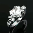 thumbnail image 3 of HOOUN Women Jewelry 925 Silver Cubic Zirconia Wedding Bridal Ring Size 5-13-White Sapphire#19-8, 3 of 6