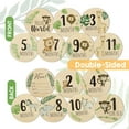 thumbnail image 3 of RuiJiao Wooden Baby Monthly Milestone Cards, 7 Double-Sided Newborn Photography Props with Birth Stats, Eco-Friendly Solid Wood Round Sign (10cm), 3 of 7