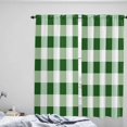 thumbnail image 4 of Pink White Plaid Kitchen Curtain 84 Inch Length Small Short Cafe Tiers Curtains Drape, Modern Geometric Checkered Lattice Window Treatment Rod Pocket Curtains Drapery Panels, 52x84, 4 of 5