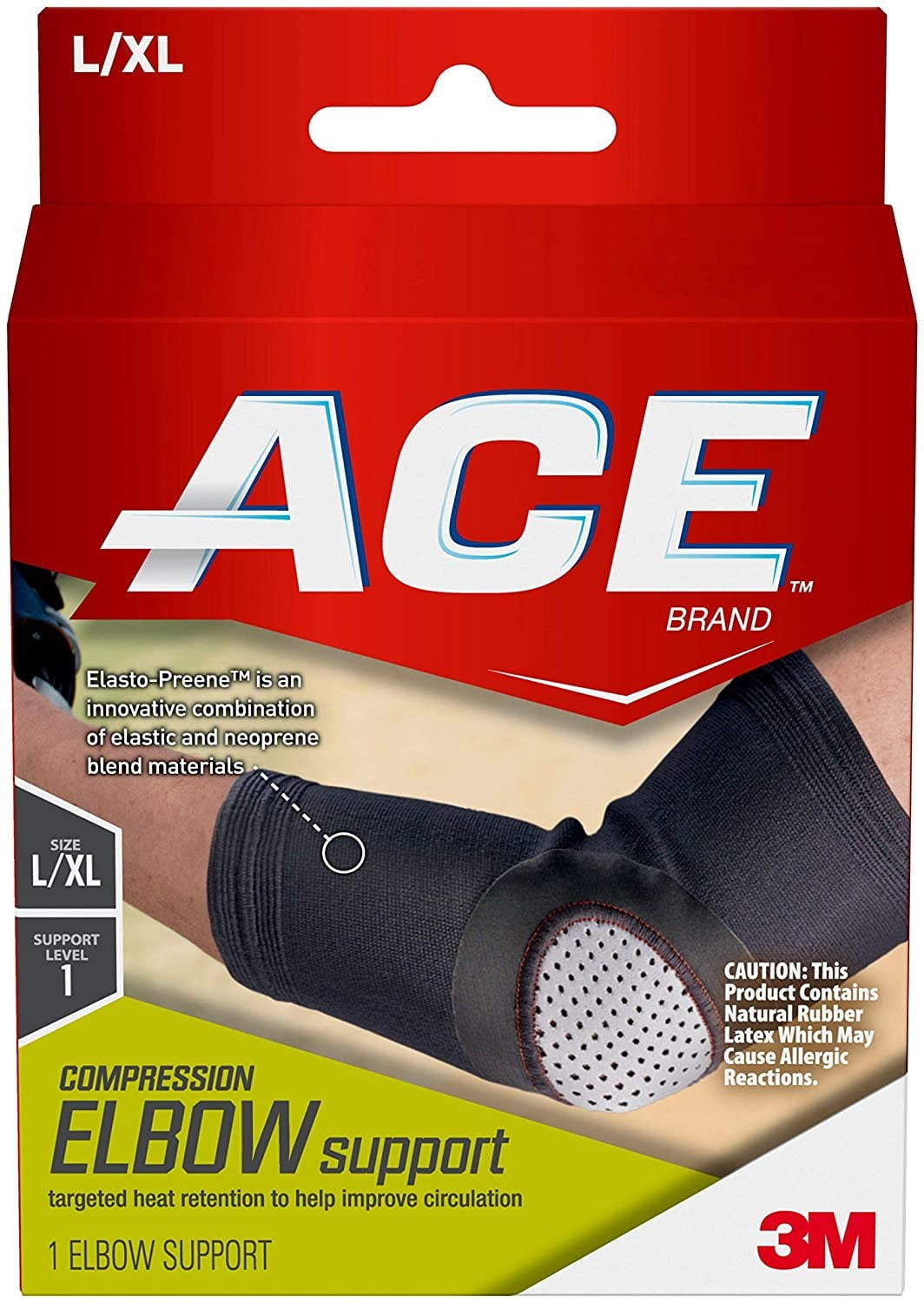 ACE ElastoPreene Elbow Support LG/XL, 1 ea (Pack of 2)