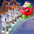 thumbnail image 1 of Papá Noel inflable Turnmeon en trineo navideño de 3,6 m con perros, 1 of 9