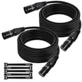 thumbnail image 1 of rycvaky 3 Pin Balanced DMX Cable 50ft 2 Pack, Shielded XLR Adapter Cord, DMX Stage Lighting Cable for Moving Head, Par Light, Spe, 1 of 7