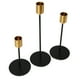 thumbnail image 1 of Candelabro Candelero Candelero Oro Negro Candelero Candelero de Metal Diseño aerodinámico Jadeshay  A, 1 of 8