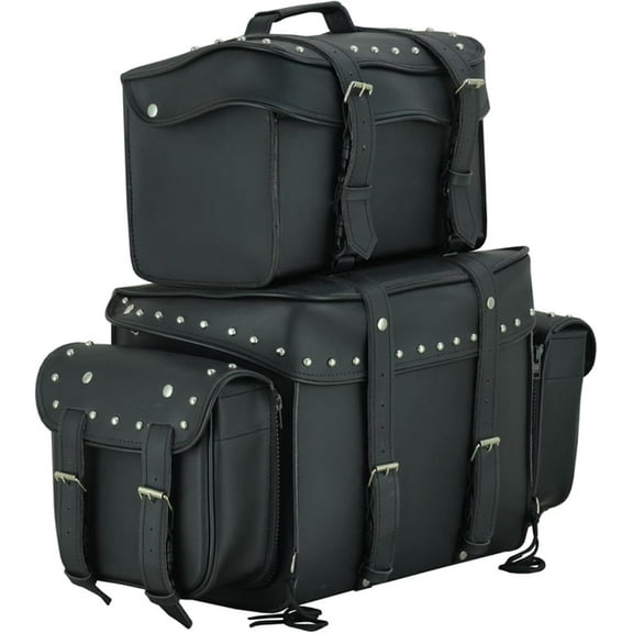 Daniel Smart Motorcycle Touring Bag 4-Piece Large Biker Tail Bag with Multiple Pockets – Durable and Secure.