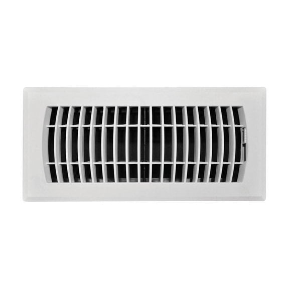 Tru Aire 4 in. H X 10 in. W 1-Way Powder Coat White ABS Plastic Floor Diffuser