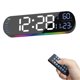 thumbnail image 1 of Large Digital Wall Clock with Remote Control 13.7Inch,Auto Brightness,Dual Alarm Clock & Timer,for Bedroom, Gift, 1 of 5