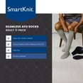 thumbnail image 5 of SmartKnit Seamless AFO Interface Socks - 3 Pack, White/Grey, Adult Regular, 5 of 7