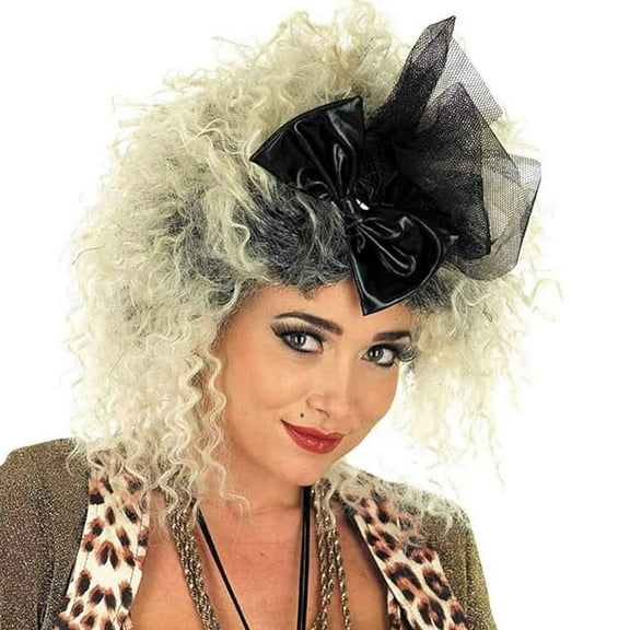 Fun Shack Fun Shack Womens 1980S Pop Star Wig, 80S Costume Wig For Women, Fancy Dress Popstar Accessory, One Size Halloween Costume For Women Yellow One Size