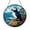 Acrylic 3.5 Inch, variant on Round Penguin Stained Glass Style Suncatcher – Decorative Window Panel