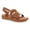 Brown, variant on Women's Comfort Sandals – Criss Cross Slingback Footbed Sandals for Walking & Casual Wear