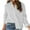 White, variant on Ladies Button Down Shirts Striped Long Sleeve Dressy Casual Tops Relaxed Fit Lapel Blouses Office Work Wear (XL, White)