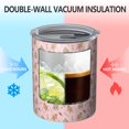 thumbnail image 2 of 12oz Coffee Tumblers Pink Christmas Gingerbread Pattern Stainless Steel Vacuum Insulated Travel Tumbler Coffee Cups Mug with Lid and Straw with Cleaning Brush for Cold & Hot Drinks, 2 of 5