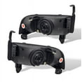 thumbnail image 2 of Winjet 1995-2002 Fits Dodge Ram 1500 2500 3500 LED DRL Head Lights Black Clear CHWJ-0306-B, 2 of 2