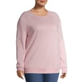 thumbnail image 4 of Terra & Sky Womens Plus Size Fleece Athleisure Sweatshirt 2-Pack, 4 of 12