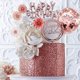 thumbnail image 2 of Decoración para tarta de cumpleaños de oro rosa, 7 piezas, decoración para tartas, decoración de feliz cumpleaños, decoración de feliz cumpleaños para niñas, mujeres, niños y hombres, 2 of 5