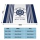 thumbnail image 1 of Mantas de tapicería náutica azul, mantas de franela suave, ropa de cama térmica transpirable, mantas de viaje personalizables, 1 of 4