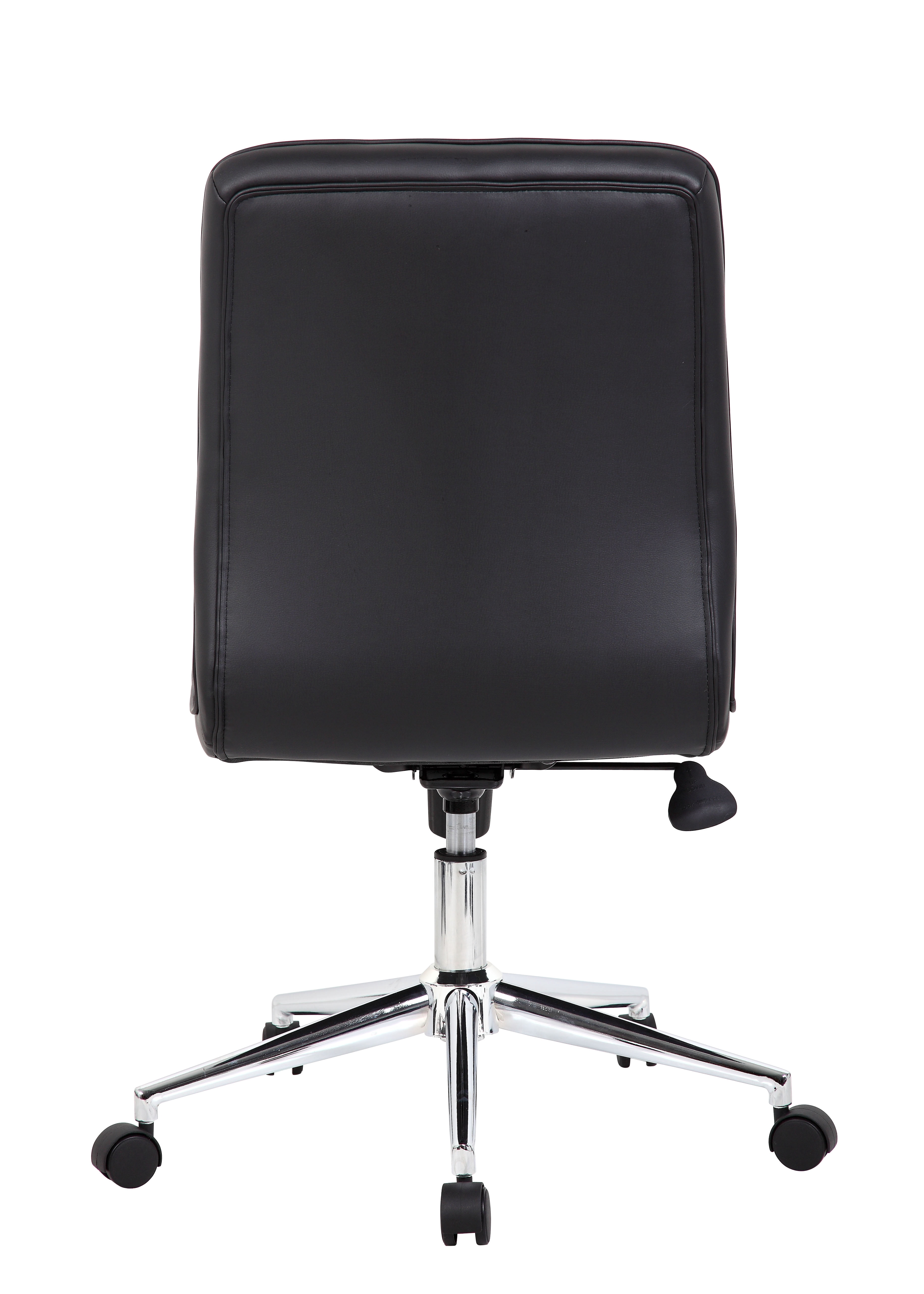 Boss Office Products Modern Faux Leather Tufted Ergonomic Office Swivel Chair, Black