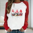 thumbnail image 2 of RKSTN Chandail en Molleton de Noël pour Femmes, Col Rond, Imprimé Père Noël, Manches Longues, Confortable, Blouse Régulière, 2 of 5