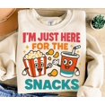 thumbnail image 1 of I'm Just Here For The Snacks Sweatshirt, Sublimation Design, Funny Sweatshirt, Football Se - As Picture - M, 1 of 2