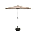 thumbnail image 2 of Andrea 9-Ft. Half Umbrella with Bronze Finish Fillable Base Black Stripe, 2 of 5
