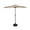 Beige, variant on Andrea 9-Ft. Half Umbrella with Bronze Finish Fillable Base Grey Stripe