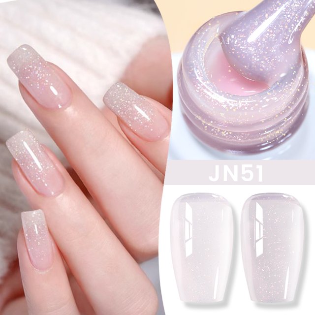 BORN PRETTY-esmalte de uñas de Gel desnudo, gelatina blanca lechosa, 10ml, Gel blanco translúcido para remojar, Vernis semipermanente, necesita curación de luz UV