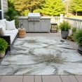 thumbnail image 4 of HomeRoots 630358 5 x 8 ft. Silver, Gray & Beige Floral Washable Transitional Indoor & Outdoor Rectangle Area Rug, 4 of 9